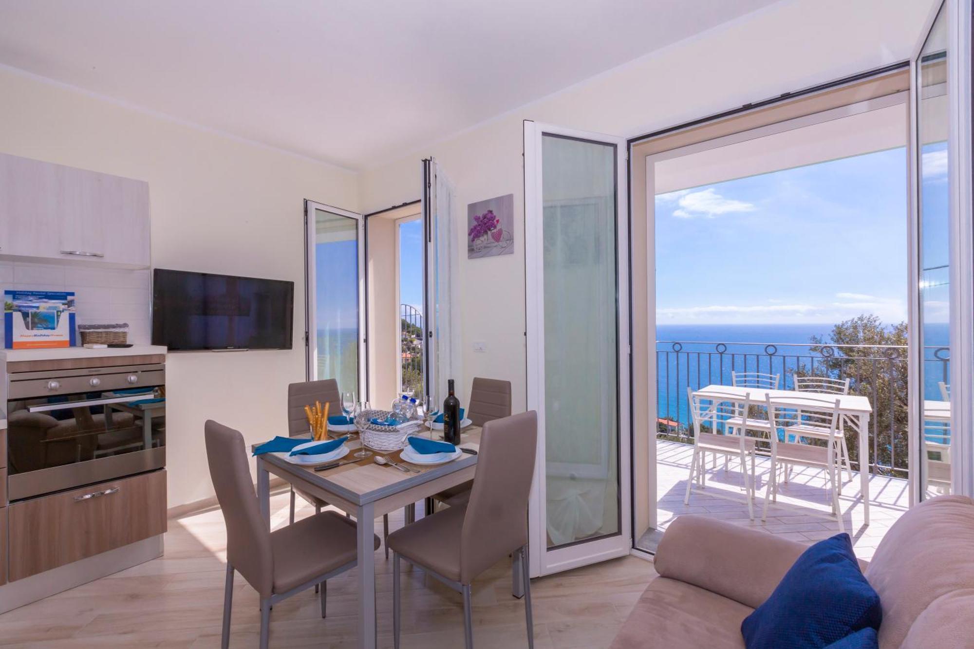 Serena 1 Amazing Sea View - Happy Rentals Alassio Exterior foto